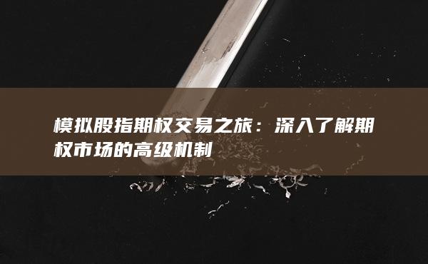 模擬股指期權(quán)交易之旅